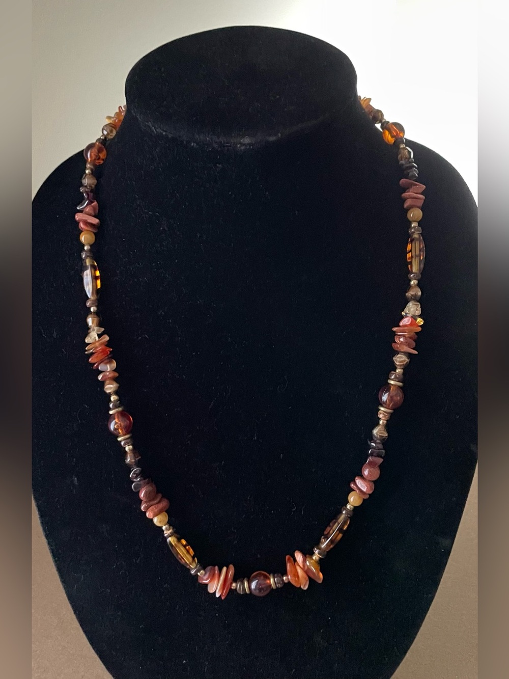 Handcrafted Orange Chip Bead Necklace - Women's Jewelry